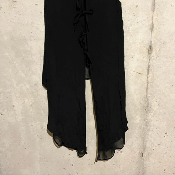 Miss Me Black High Low Tie Up Open Back Beaded Tank Top Blouse Sz M - NWT - Picture 7 of 10